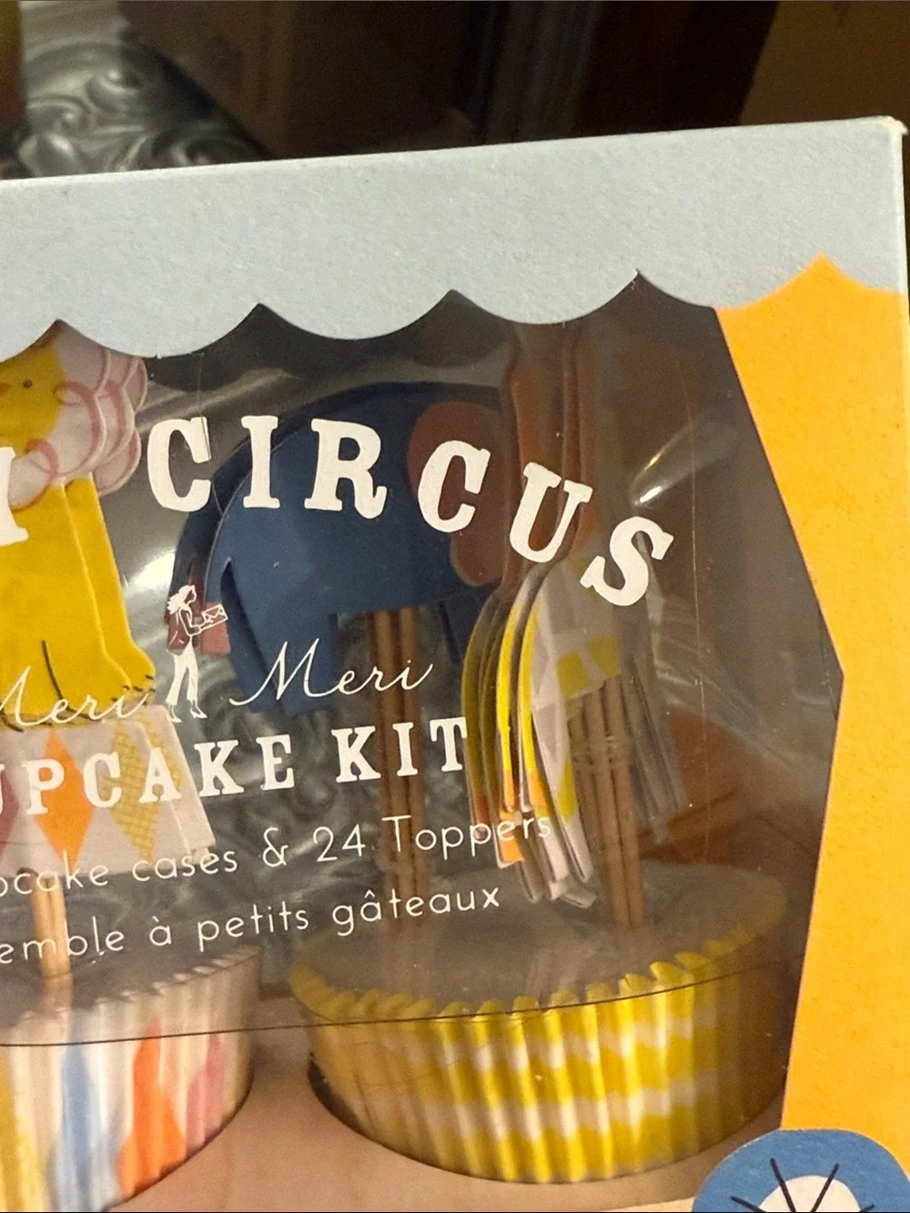 Meri Meri Silly Circus 24 Cupcake Kit Cases and Toppers